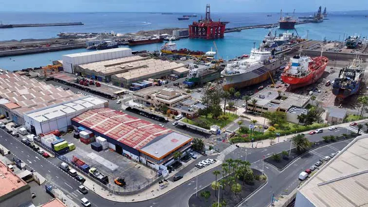 Canarship warehouse facilities inside the Port of Las Palmas